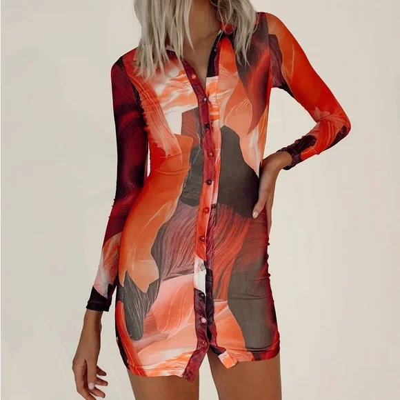 Princess Polly | Dresses | Princess Polly Mini Dress Red Multi | Poshmark